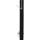 Kare Wanduhr Pendulum, Aluminium, schwarz Pendulum, schwarz, für Wohn- / Esszimmer, Aluminium, Design