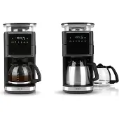 BEEM Kaffeemaschine Perfect III - Kaffeemaschine mit Mahlwerk - Inkl. Glaskanne - Schwarz/ Edelstahl - Touch-Screen