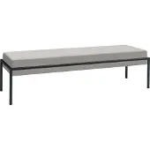 Hasena Bank "Pato", grau (grau, anthrazit), B:144cm H:38cm T:44cm, Sitzbänke, Bank