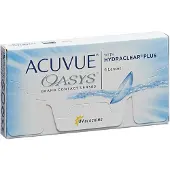 Acuvue Oasys (6er Packung) 14-Tageslinsen (-3.75 dpt & BC 8.4) mit UV-Schutz für trockenere Augen