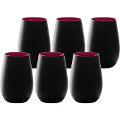 Stölzle Lausitz Set 6 Stück ELEMENTS Multifunktionsbecher -schwarz/rot 352 00 12 | EAN 4012632224675 | HAN 352 00 12 BR073