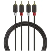 Nedis Gold Cabw24200at30 Stereo-audiokabel 2x Rca M-2x Rca M Beschichtet 3 M