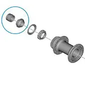 Shimano Écrou et cône à gauche avec couvercle anti-poussière Shilmano WH-RS710-C32-TL-R