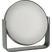 F&H Com A/S Zone Denmark Tischspiegel Ume, Kosmetikspiegel, Spiegel, 5-fach Vergrößerung, Aluminium Lackiert / Glas, Grey, 28224