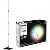 Calex Smart LED Stehlampe, 175 cm, RGBIC-Farben & Musiksync, kalt- bis warmweiß Licht, dimmbar, WLAN App- & Sprachsteuerung, Ecklampe für Wohnzimmer, Schwarz