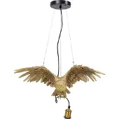 Kare Design Hängelampe Animal Owl, dimmbar, messing / gold, für Wohn- / Esszimmer, Kunststoff, Design, Pendelleuchte