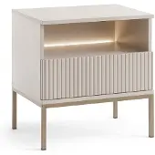 Vente-unique Nachttisch Ovila Beige Naturfarben Hell 53.6 cm
