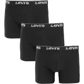 Levi's Herren Boxershorts, 3er Pack - Repeat Logo Boxer Brief 3P, Logobund, Baumwoll-Stretch, einfarbig