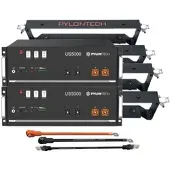 PYLONTECH 2x US5000 LiFePO4 48V + Brackets + Anschlusskabel 9,6kWh Speicherpaket