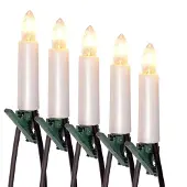 CLGarden NARVA Außen Lichterkette 20 Kerzen Beleuchtung für Weihnachtsbaum Perlmutt 19m