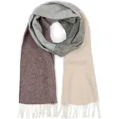 Profuomo Schal Lammwolle Grau Beige Braun
