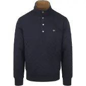 Gant Quilted Mocker Pullover Navy