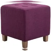 Proregal CHEFGASTRO Sitzhocker ZION antik-hell HxBxT 46x45x45cm Stoff Lila