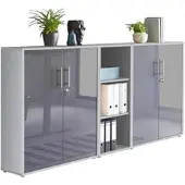 Mid.You Aktenschrank Office Edition Sw Anthrazit Hochglanz/Grau