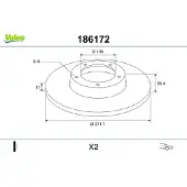 Valeo Bremsscheibe 186172