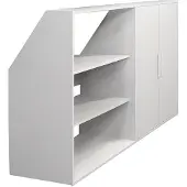 Vente-unique Schrank unter Dachschräge mit 2 Türen & 2 Regalböden - Weiß - ADEZIO