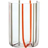Zafferano - Tirache -Glas aus zweifarbigem rotgrauem Borosilikatglas, Schachtel mit 6 Stück