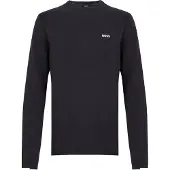 BOSS Strickpullover Rundhalsausschnitt, Regular Fit, Logo-Print