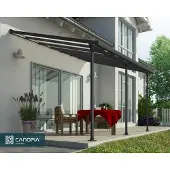 Palram - Canopia Aluminium Terrassenüberdachung Feria Anthrazit 387x425x305 cm
