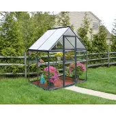 Canopia Aluminium Gewächshaus Hybrid 64 Anthrazit 126x185x208 cm