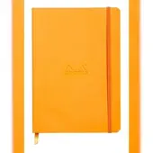 Rhodia 117821C Rhodiarama Notizbuch A5 Softcover, 80 Blatt elfenbein 90g, kariert, mit GummizugverschlussOrange