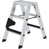Proregal Stufen-Stehleiter beidseitig begehbar mit clip-step 2x3 Stufen