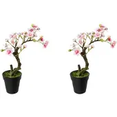 Creativ Green Kunstblume "Mandelbonsai im Topf", rosa, H:26cm, Kunststoff, Kunstpflanzen, Kunstblume