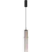 Nova Luce LED Pendelleuchte Sano 3W warmweiss 3000K Mokka Schwarz Glas Metall Ø9cm 9009165