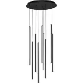 Nova Luce LED Pendelleuchte Gratta dimmbar 48W warmweiss 3200K Schwarz Aluminium Ø50cm 9081804