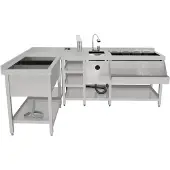 MonsterShop Modulare Deluxe-Cocktailbar-Station mit Eisbrunnen
