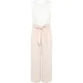 Betty & Co Jumpsuit "Jumpsuit ohne Arm", Damen, Gr. 46, EURO, beige (patch nature, cream), Obermaterial: 100% Polyester PES., Overalls Jumpsuit