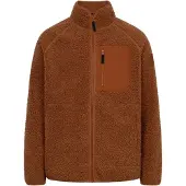 Derbe Herren Fleecejacke Kuschelby Pocket Braun Teddy