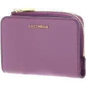 Coccinelle Damen-Geldbörse: Violett, weich, 3 Fächer, sichere Verschlüsse