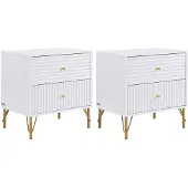 Vente-unique Nachttisch Loureo Weiß 55 cm