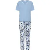 LASCANA Pyjama Set, 2 mit bedruckter Hose