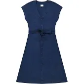 Lee Belted Kurzarm Midi-kleid