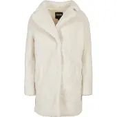 Urban Classics Damen Jacke Ladies Oversized Sherpa Coat whitesand M