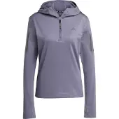 Adidas Damen Own The Run Wintertauglicher Lauf Kapuzenhalbreißverschluss Preloved Violet