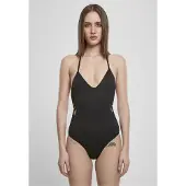 Urban Classics Ladies Rib Swimsuit Black Größe: XS | Badeanzüge Outlet | Damen | Schwarz