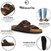 Tamaris Herren-Sandalen aus braunem Leder mit Fußbett
