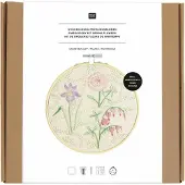 Sonstige Verlage Stickpackung Vorgezeichnet, Frühlingsblumen, Ø 15 cm