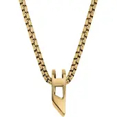 Diesel D Logo Stainless Steel Unisex Necklace DX1670710