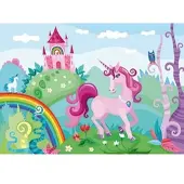 Papermoon Fototapete "Kids purple Unicorn", bunt, B:2m L:1,49m, Vlies, Tapeten, Fototapete
