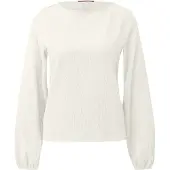 QS -qs T-shirts Offwhite Größe: L | Longsleeves Outlet | Damen | Weiß