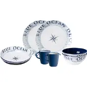 Brunner Tête-à-Tête Geschirrset 8 teilig 2 Personen Blue Ocean