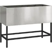 vidaXL Hochbeet Gartenpflanzer Silber 60 x 26 x 45 cm Edelstahl