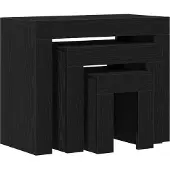 vidaXL Satztische 3 stk. Schwarz Eichen-Optik 61 x 30 x 50 cm