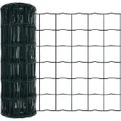 vidaXL Eurozaun Grün 0,6 x 25 m PVC-beschichtetes Eisen