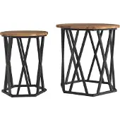 vidaXL Couchtisch 2 stk. Altholz 50 x 50 x 50 cm