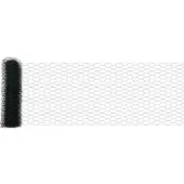 vidaXL Sechseckzaun mit Betonsockel 25 x 0,5 m PVC-beschichteter Stahl